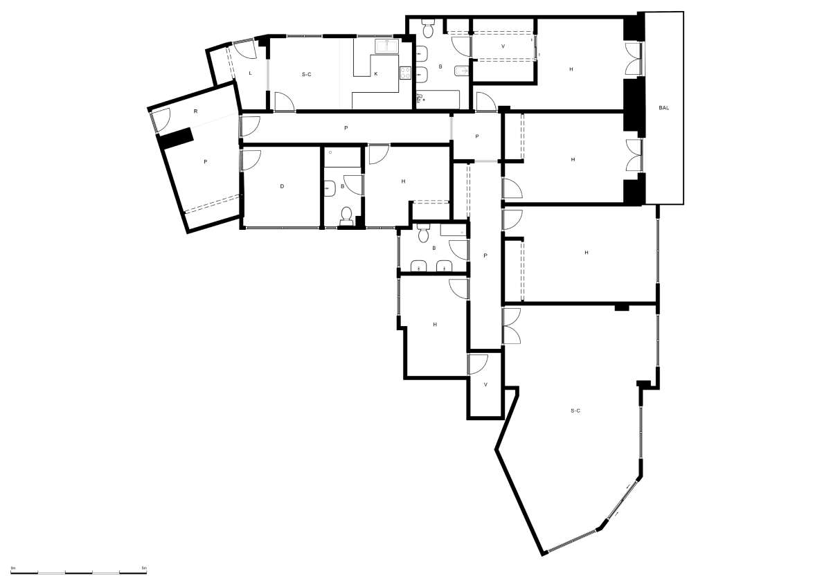 black and white floorplan example in carousel 02